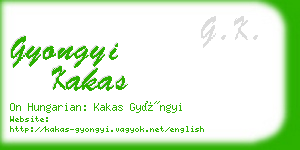 gyongyi kakas business card